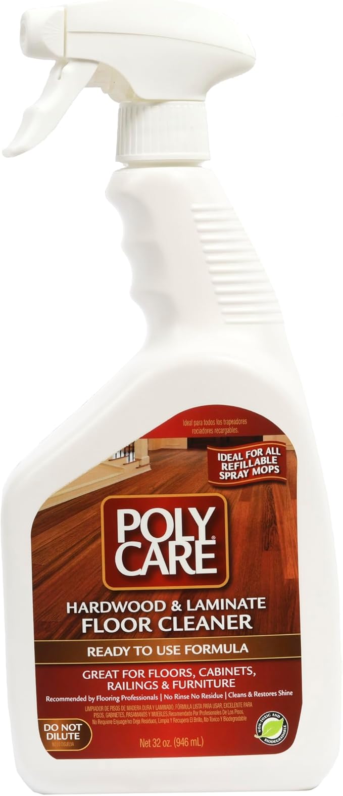 Hardwood Floor Cleaner Refill - 32 fl oz Spray (12 Pack) - Fresh- Refill for Spray Mops and Spray Bottles - Residue-Free Floor Cleaning Solution for Wood or Laminate Floors