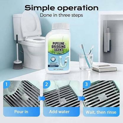 2 Pcs Pipe Dredging Agent, 2026 Upgrade Powerful Drain Cleaner, Sink Drain Cleaner, Pipeline Dredging Agent for Kitchen, Toilet, Sink (2)