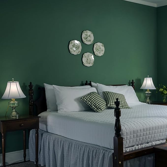 HeloHo 118"X15.7" Solid Green Wallpaper Matte Textured Peel and Stick Wallpaper Self Adhesive Removable Wall Paper Waterproof Contact Paper for Living Room Bedroom Decor