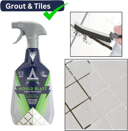Astonish Apple Burst Household Cleaner - Shower Curtain, Shower Door, Bathroom Tiles - Hard Water Stains, Rust & Calcium Bathroom Cleaner - No Scrub, Cruelty Free Cleaning Supplies, 750ml Spray Bottle