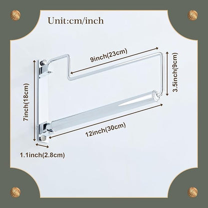 NEWRAIN Chrome Clothes Drying Rack, Wall Mounted Swing Arm Hanger for Laundry Room, Garage, Indoor & Outdoor Use
