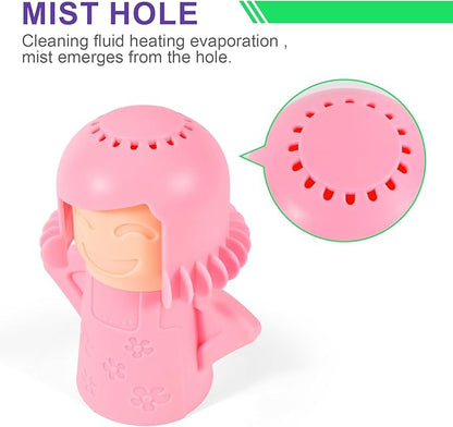 Asltw Happy or Angry Mom Microwave Cleaner, Microwave Oven Steam Cleaner, Just Add Vinegar and Water, Easily Cleans the Crud in Minutes (Pink)