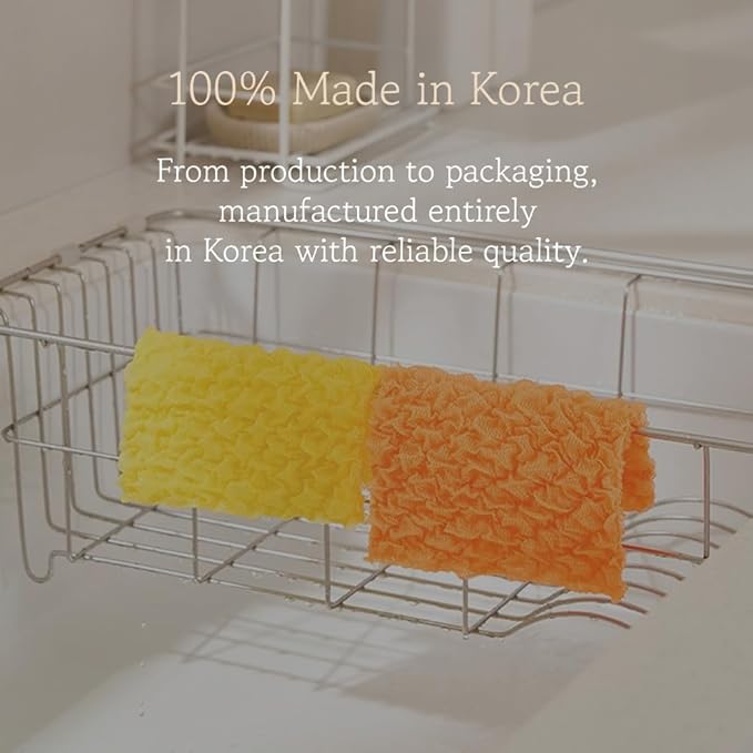 Korean Bubble Mesh Dish Scrubber, 8-Pack – Non-Scratch Kitchen Sponges, Quick-Drying Mesh Cleaning Cloths for Daily Dishwashing