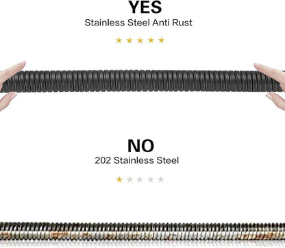 RUMOSE 59 inches Shower Hose Water Plating Shower Head Extension Hose Replacement Extra Long Stainless Steel Shower Tube Attachment Flexible Handheld Shower Sprayer Hose, Matte Black