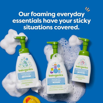 Babyganics Foaming Dish Soap, Pump Bottle, Fragrance Free, 16oz, 3 Pack