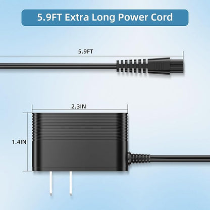 Charger for Khelfer Electric Spin Scrubber Kh8 Pro, 9V Charger Power Cord Compatible with Kh8 Series Kh1 Pro Kh2 Pro KH8W KH8B KH8G AC DC Power Supply Adapter