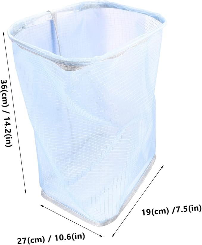 Outanaya Folding Wall-mounted Clothes Storage Basket Lightweight and Multi-functional Dirty Laundry Organizer for Bathroom and Home Design Blue