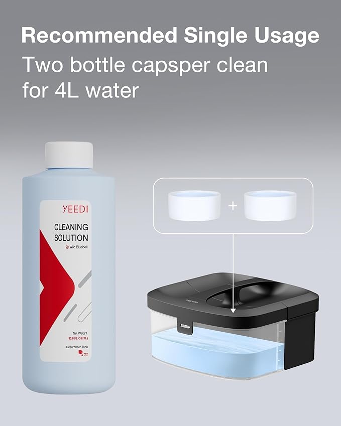 Yeedi Cleaning Solution (1L) Compatible with S20/S16/S14/M14/M12/C12 Series Robotic Vacuum Cleaner, Include Cleaning Solution (1L) (1pc)