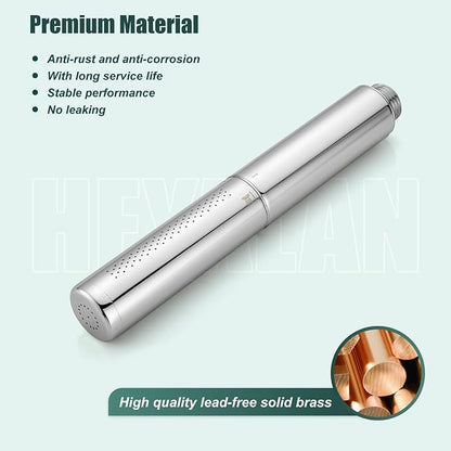 Heyalan Hand Held Shower Wand, High Pressure Handheld Head with Strong Flow, Luxury Spray for Bathroom,Dual Function,Polished Chrome