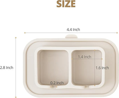 Silicone Suction Toothbrush Holder 2-Slot Wall Mounted Bathroom Organizer for Electric, Manual & Kids' Toothbrushes – Secure Suction Storage, Compact & Travel-Friendly – Sand Beige