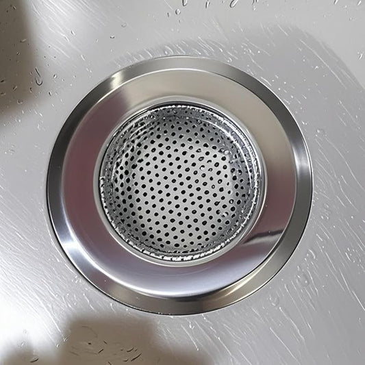 Kitchen Sink Drain Strainer Sink Stainless Steel Protectors for Kitchen Sink Stopper Dishwasher Safe Catcher Basket Cover Filter Trap Screen Large Wide Rim 11.5cm/4.5" Diameter (2.75in)