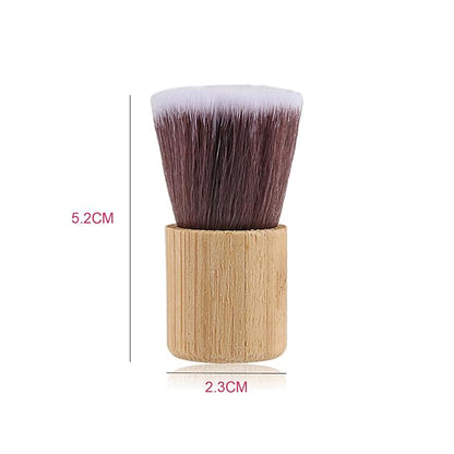 3Pcs Portable Short Handle Nail Arts Dust Brush Nail Dust Cleaning Brush Manicure Brush Nail Art Tools Nail Art Brush with Bamboo Handle for Cleaning Fingernails