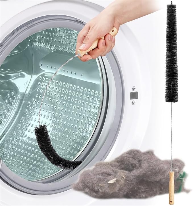 Dryer Vent Cleaner Kit Clothes Dryer Lint Brush Vent Trap Cleaner Home Essentials - 30" Extra Long Flexible Vacuum Clothes Dryer Lint Trap Vent Cleaning Refrigerator Coil Brush (1)