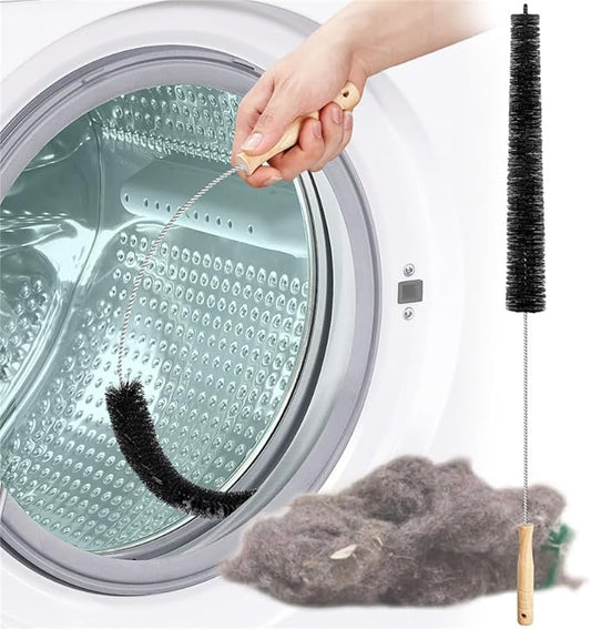 Dryer Vent Cleaner Kit Clothes Dryer Lint Brush Vent Trap Cleaner Home Essentials - 30" Extra Long Flexible Vacuum Clothes Dryer Lint Trap Vent Cleaning Refrigerator Coil Brush (1)