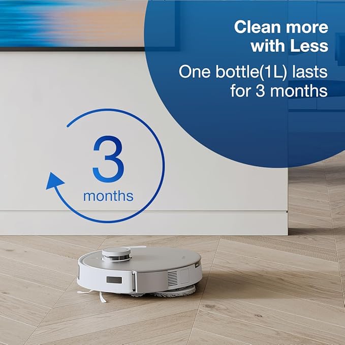 ECOVACS Multi-Surface Floor Cleaning Solution, Compatible with DEEBOT X11 OMNI Cyclone, X9 PRO OMNI, T80 OMNI, T50 PRO OMNI, N30 Series, N20 Series & all other Robot Vacuum Cleaners, 1L, (Pack of 2)
