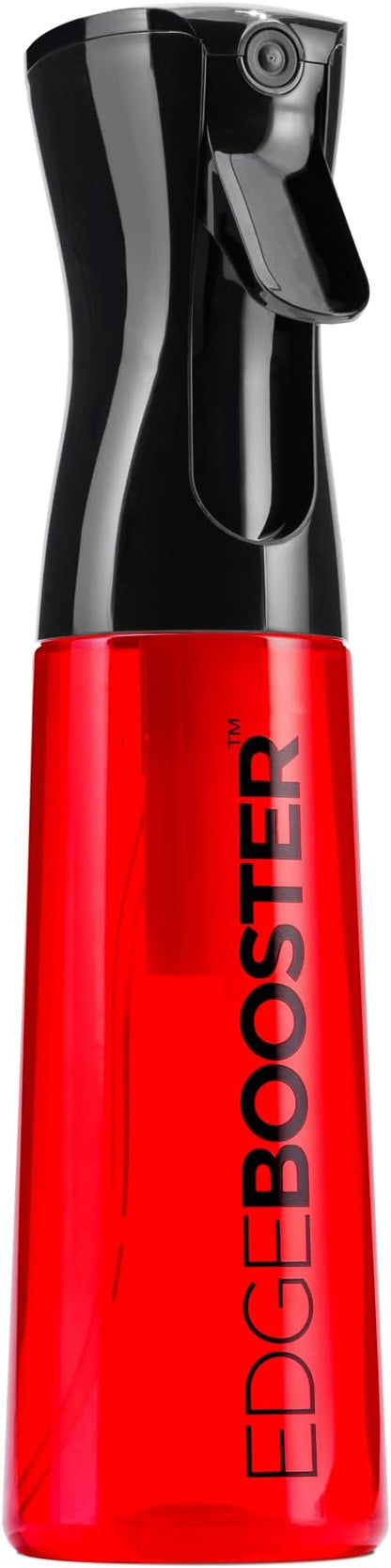 Style Factor Edge Booster Mist Spray Bottle for Hair (10.1oz/300ml) - Continuous Ultra Fine Mist Sprayer – For Hairstyling, Salons, Cleaning, Plants, Essential Oil & More - Red