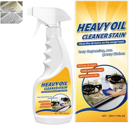 Heavy Duty Kitchen Degreaser Spray, Powerful Grease Oil Cleaner Stain Remover for Ovens, Stovetops, Grills & Cookware (1PCS)