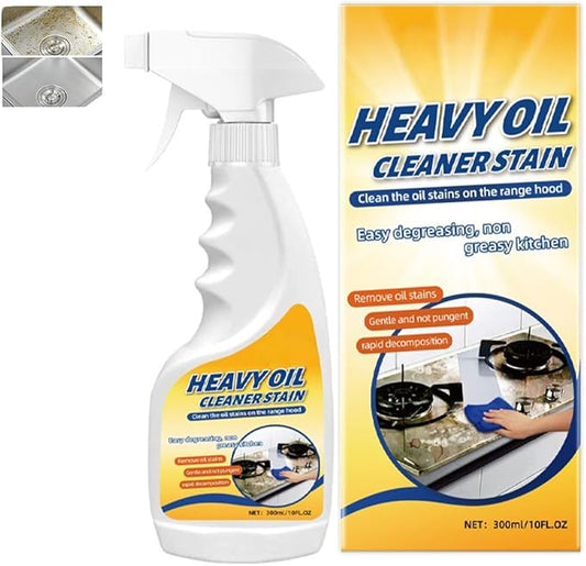 Heavy Duty Kitchen Degreaser Spray, Powerful Grease Oil Cleaner Stain Remover for Ovens, Stovetops, Grills & Cookware (1PCS)