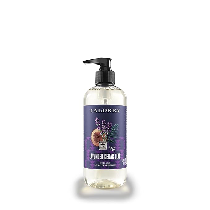 Caldrea Hand Wash Soap, Aloe Vera Gel, Olive Oil And Essential Oils To Cleanse And Condition, Lavender Cedar Leaf Scent, 10.8 Oz