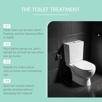 Gel Toilet Bowl Cleaner, Foaming Toilet Cleaner, No Scrub Toilet Bowl Freshener, Bathroom Cleaning Products, Prevent Stains and Limescale, Long-Lasting Fresh Scent, Deep Cleans Pipes (2PCS)