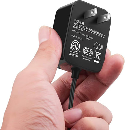 WUKUR 9V Charger for LABIGO Electric Spin Scrubber Compatible with Voweek VWS211, SP02, for LABIGO LA1, for Homitt HM115C HM115CW Electric Spin Scrubber Power Supply Cord Cable