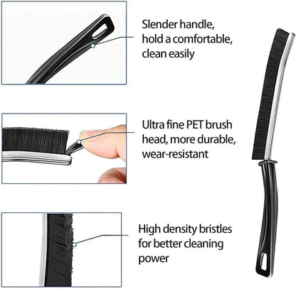 Crevice Cleaning Brush,Grout Cleaner Scrub Brush Tool Deep Tile Joints,New Multifunctional Bathroom Gap Cleaning Brush Tool, Hard-Bristled Crevice Long Handle Brush, 3 Pcs+Hanger Gift