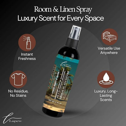 Lapew Room & Linen Spray | Fragrance Mist for Home, Car & Office | Fabric & Air Freshener | Neutralizing Mist | Made in USA | Brazilian Summers