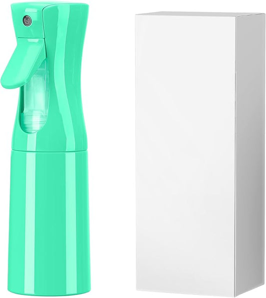 (Green Hair Mister Spray Bottle,Spray Water Bottle Fine Mist Refillable Plants（6.8OZ /200ML） Barber，Showering Pets, Plants, travel, Ironing and Cleaning ﻿ ﻿ ﻿(Continuous Spray)
