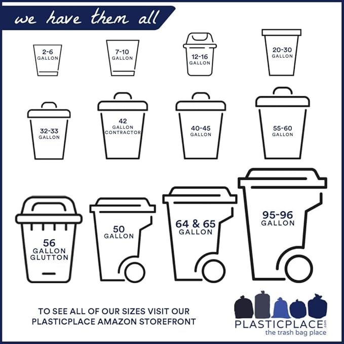 Plasticplace 6 Gallon Trash Bags White Drawstring Garbage Can Liners,17” x 20”,for Bathroom Kitchen Office Car Small Trash Bags,Leak-Proof & Tear-Resistant,100 Count (Pack of 6)