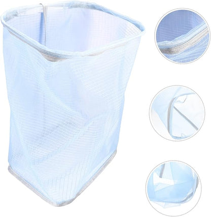 Outanaya Folding Wall-mounted Clothes Storage Basket Lightweight and Multi-functional Dirty Laundry Organizer for Bathroom and Home Design Blue
