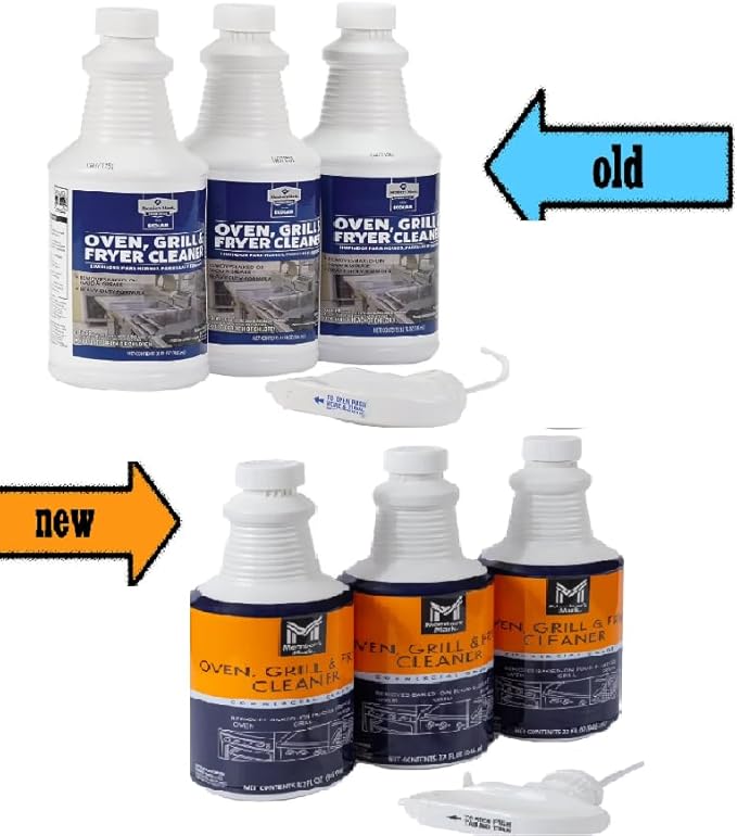 Oven Grill and Fryer Cleaner with Stainer Value Pack (32 oz, 3 pk).Heavy Duty Commercial Cleaner