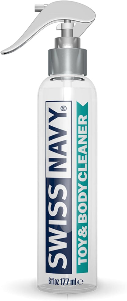 Swiss Navy Premium Toy & Body Spray Cleaner - 6 oz - Body-Safe, Gentle, Dermatologically Tested Cleanser for Toys & Intimate Areas - Safe for Silicone, Rubber & Latex Toys - Lavender Scent