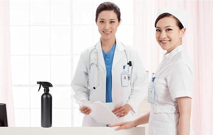 Plastic Spray Bottle for Hair, Plant Mister, and Cleaning - 500ml/17OZ Black Pack of 4