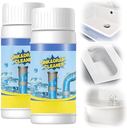 2026 Upgraded Sink and Drain Cleaner, Pipeline Dredging Agent, Sink and Drain Cleaner Powder, Multi-functional Fast-Acting Pipe Dredging Agent for Kitchen and Toilet Pipeline (2 PCS)