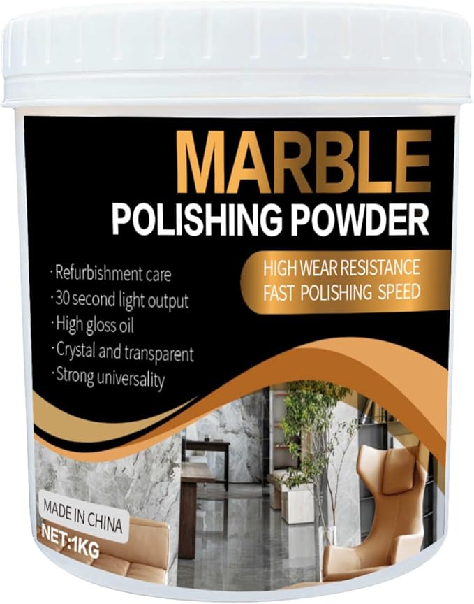 Marble Polishing Powder – for Granite, Marble & Stone Surfaces，Restores Shine & Removes Scratches，Professional Polish for Countertops, Floors & Walls，2.2LB