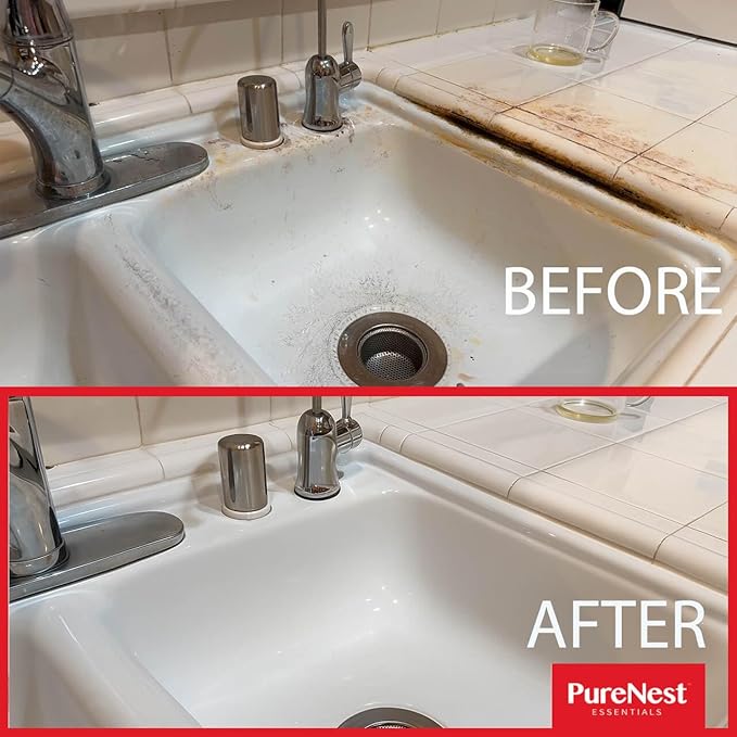 PureNest Super Easy Seal Stain Cleaner – No-Scrub Formula – Removes Stains from Seals, Sillicone Caulking, Shower Walls, Bathtubs, Refrigerator Gasket & Front Load Washer Seal – 5.3 oz