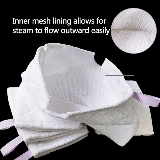 3 Pocket Steam Mop Pads Double-Sided Rectangle Microfiber Refill Pad for Shark Euro Pro Mops S3500 Series,S2902,S3455K,S3501,S3550,S3601,S3801,S3901,S4601,S4701,S4701D,SE450（White）