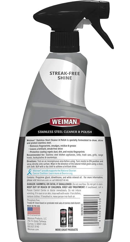 Weiman Stainless Steel Cleaner & Polish 22 fl oz - 6 pack