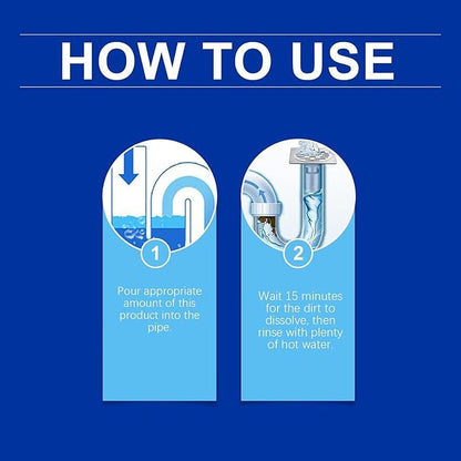 Drain Cleaner, Powerful Pipe Dredging Agent, Powerful Sink and Drains Cleaners, Drains Clog Remover for Kitchen Bathroom Toilet (1pc)