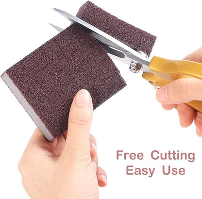 Krisler Carborundum Sponge Nano Emery Sponges Caspian Stone Pot Clean Brush Rust Eraser Grit Scouring Pads Pot Cleaning Pads with Carborundum Washing Kitchen Cleaner Tool 8pc