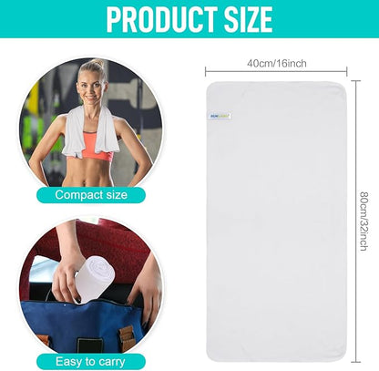 SINLAND Microfiber Gym Towels Super Absorbent Compact Travel Workout Towel Quick Dry Camping Sweat Towel for Sports Beach Swimming Backpacking Hiking and Yoga Men Women 16 Inch X 32 Inch