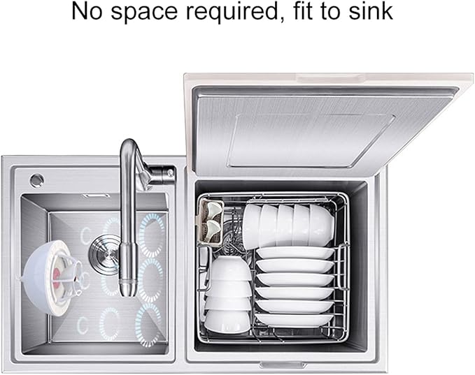 USB Ultrasonic Dishwasher, Portable Dish Washing Machine Cleaner, Portable Dish Washing Tool for Dishware Fruit Vegetable (Green)