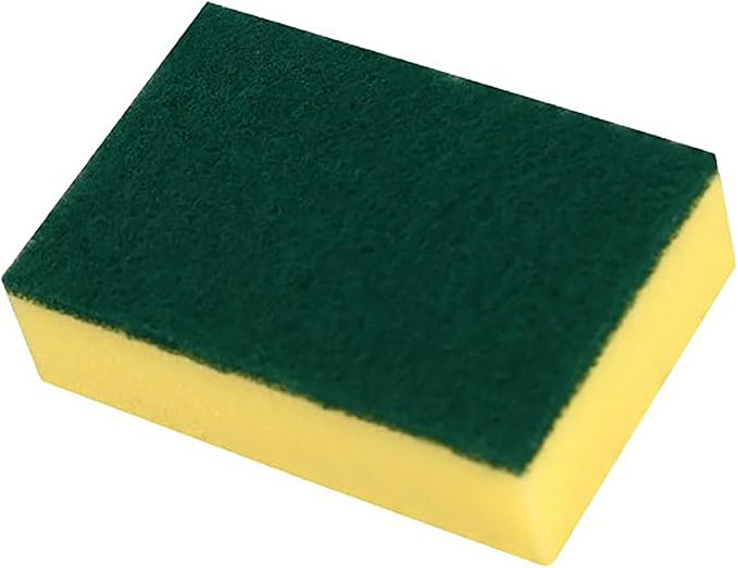 Double Sided Cleaning Sponge, Strong Absorbent Heavy Duty Scrub Sponge Non Scratching Reusable Dish Cleaning Scrub Sponge for Household Kitchen Bathroom