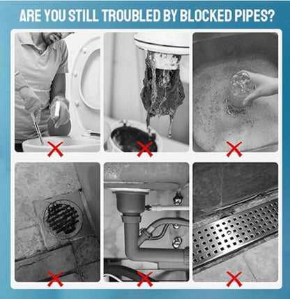 Powerful Pipe Dredging Agent, Drain Unblocker, 2025 New Drain Cleaner, Pipeline Dredging Agent for Kitchen, Bathroom, Sink Declogger, Kitchen Sink and Pipe Cleaner (1Pc)