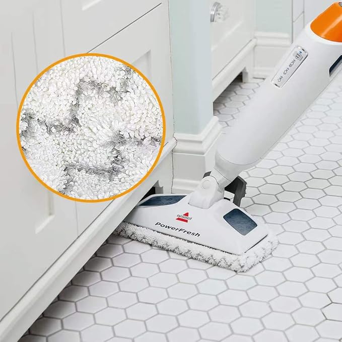 Steam Mop Replacement Pads for Bissell Powerfresh Steam Mop Pads Compatible with 1940 1440 1544 Series 19402 19404 19408 19409 1940a 1940f 1940q 1940t 1940w Washable Reusable Steam Mop Pad (6-PACK)