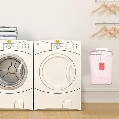 Wall-mounted Foldable Laundry Basket Nail Hook Compact Clothes Organizer for Bathroom and Home Space-saving Storage