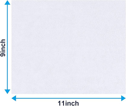GLIMGLINT White Microfiber Cleaning Cloth, 100 Pack Cleaning Rags, Lint-Free, Ultra Absorbent Reusable Paper Towels for Home, Kitchen, Car, Garage or Shop, Dish Rags, 11" x 9"