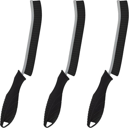 Cleaning Brush - 3 Pcs Hard Bristle Crevice Cleaning Brush, Grout Brush, Scrub Brush Cleaning Supplies, Gap Cleaning Tools for Bathroom Kitchen Toilet Window Track (3, Black)