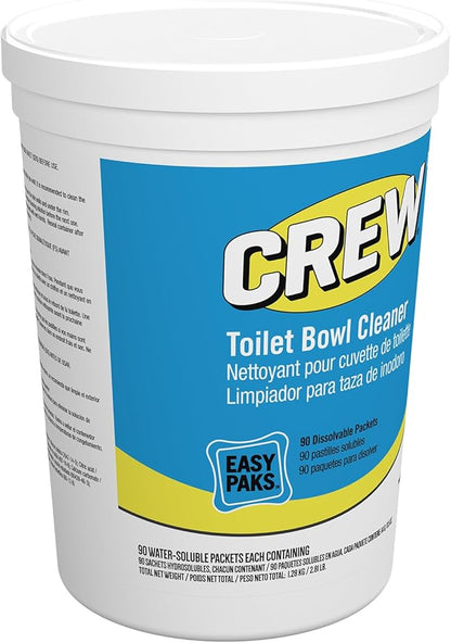 CREW CBD540731 Toilet Bowl Cleaner Easy Paks, Packets Foam & Dissolve to Leave Toilet & Urinal Sparkling Clean, Fresh Floral Scent, Paks, 90-Count