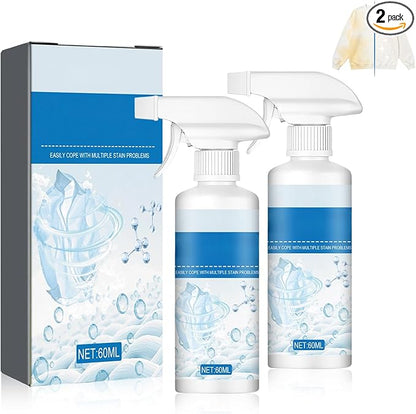 Non Ionic Clothing Emulsifier Stain Remover, Portable Dry Cleaning Stain Removal Spray, Powerful Laundry Stain Remover Spray, Active Enzyme Laundry For Clothes (2pc)